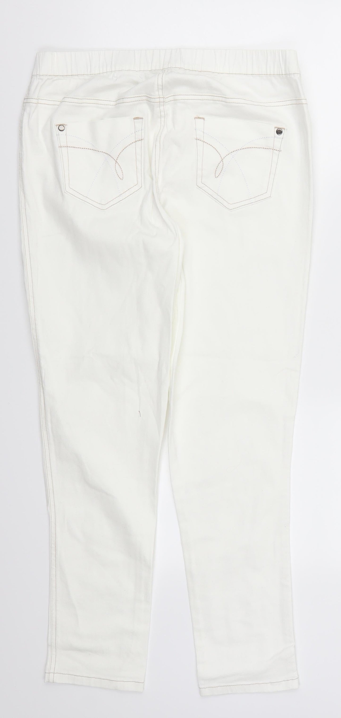 Womens UK Size 30 in Preworn Regular Fit Jegging White Jeans