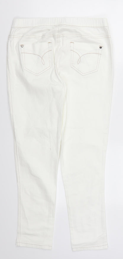 Womens UK Size 30 in Preworn Regular Fit Jegging White Jeans