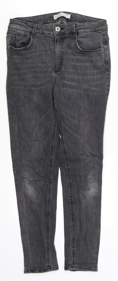 Zara Womens Grey  Denim Skinny Jeans Size 10 L26 in