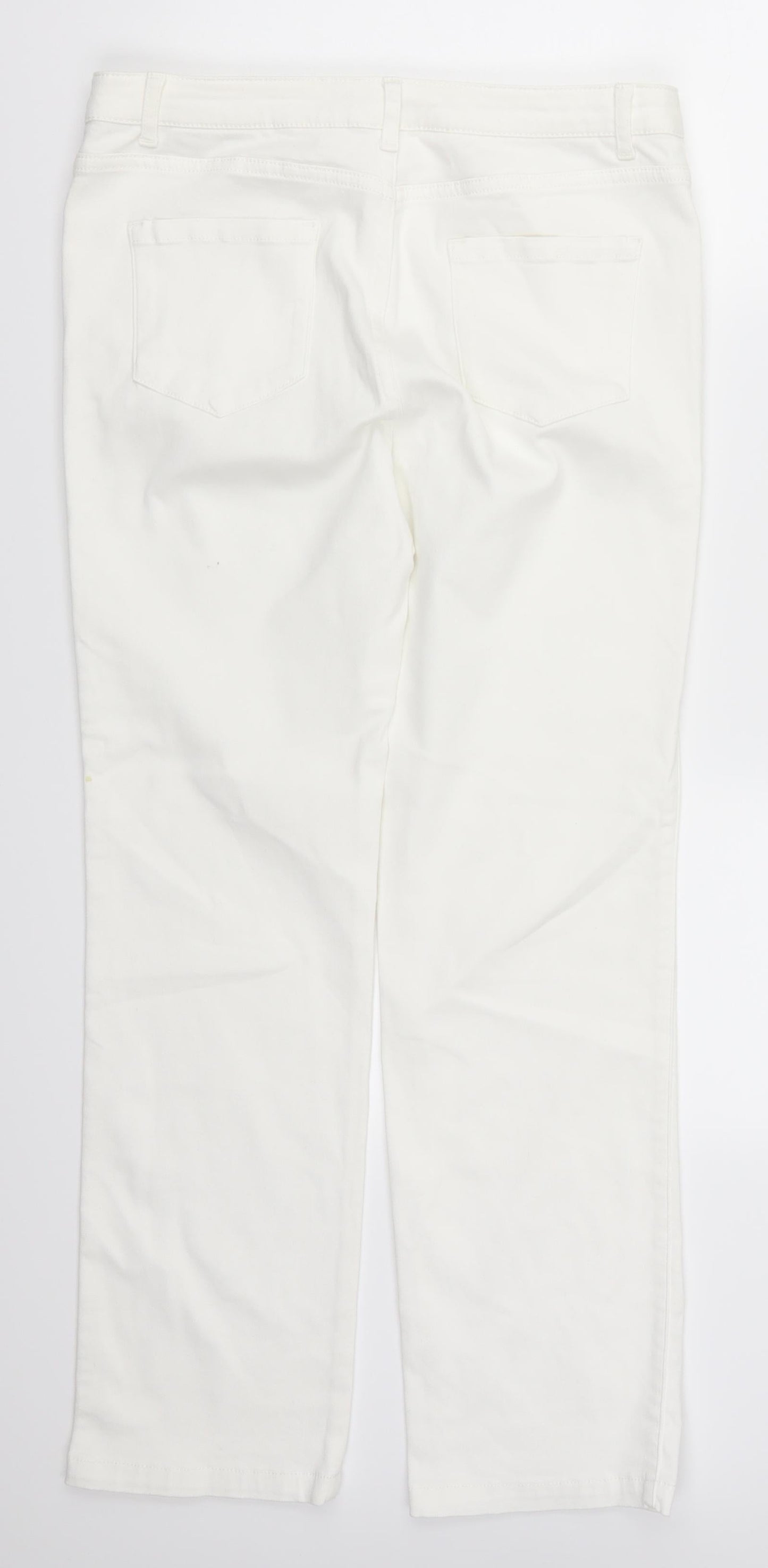 Per Una Womens White  Denim Straight Jeans Size 30 in L27 in