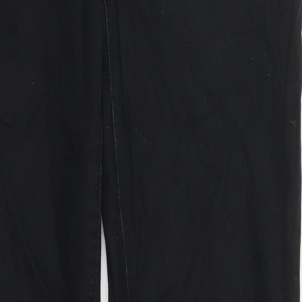 Womens UK Size M Blind Date Regular Fit Straight Black Jeans
