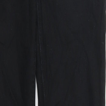 Womens UK Size M Blind Date Regular Fit Straight Black Jeans