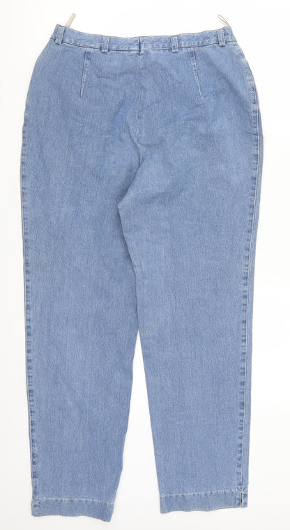 Gaby Mersmann Womens Blue  Denim Straight Jeans Size 14 L28 in