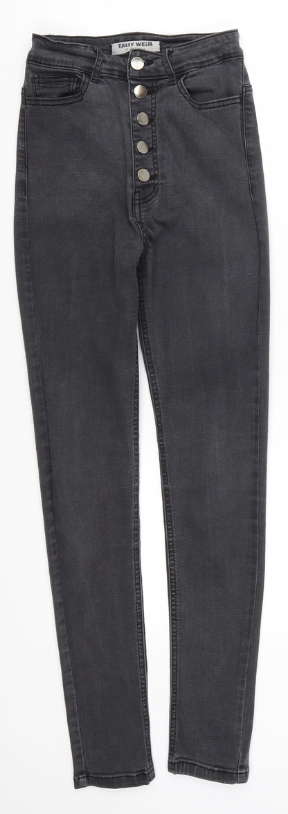 Womens UK Size 6 TALLY WEiJL Regular Fit Skinny Grey Jeans