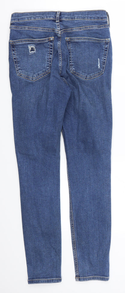 Topshop Womens Blue  Denim Skinny Jeans Size 28 in L28 in