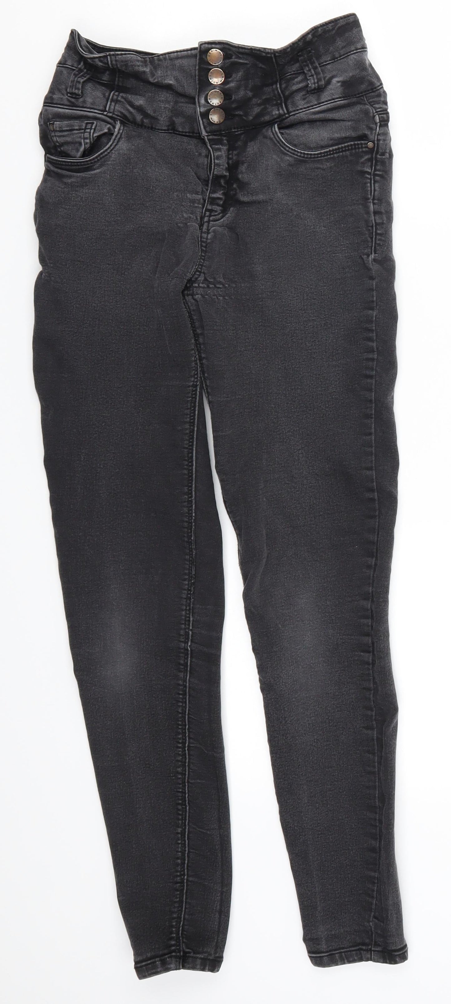 New Look Womens Grey  Denim Skinny Jeans Size 8 L26 in