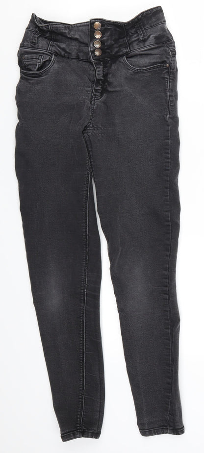 New Look Womens Grey  Denim Skinny Jeans Size 8 L26 in