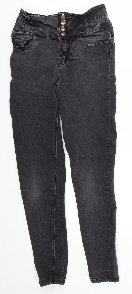 New Look Womens Grey  Denim Skinny Jeans Size 8 L26 in