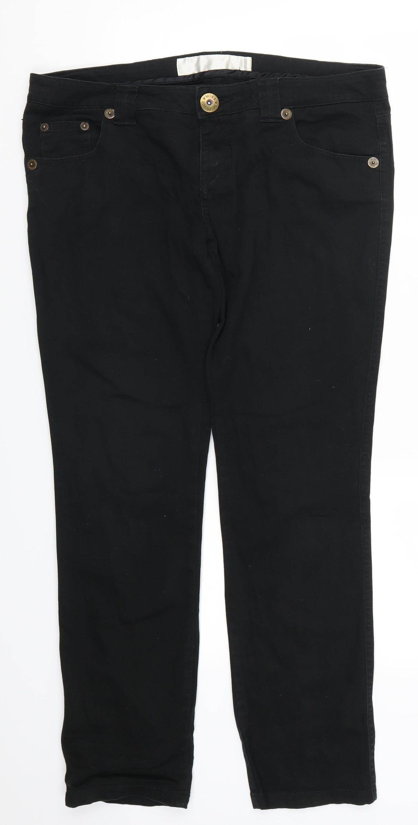 Miss Selfridge Womens Black  Denim Skinny Jeans Size 36 in L30 in