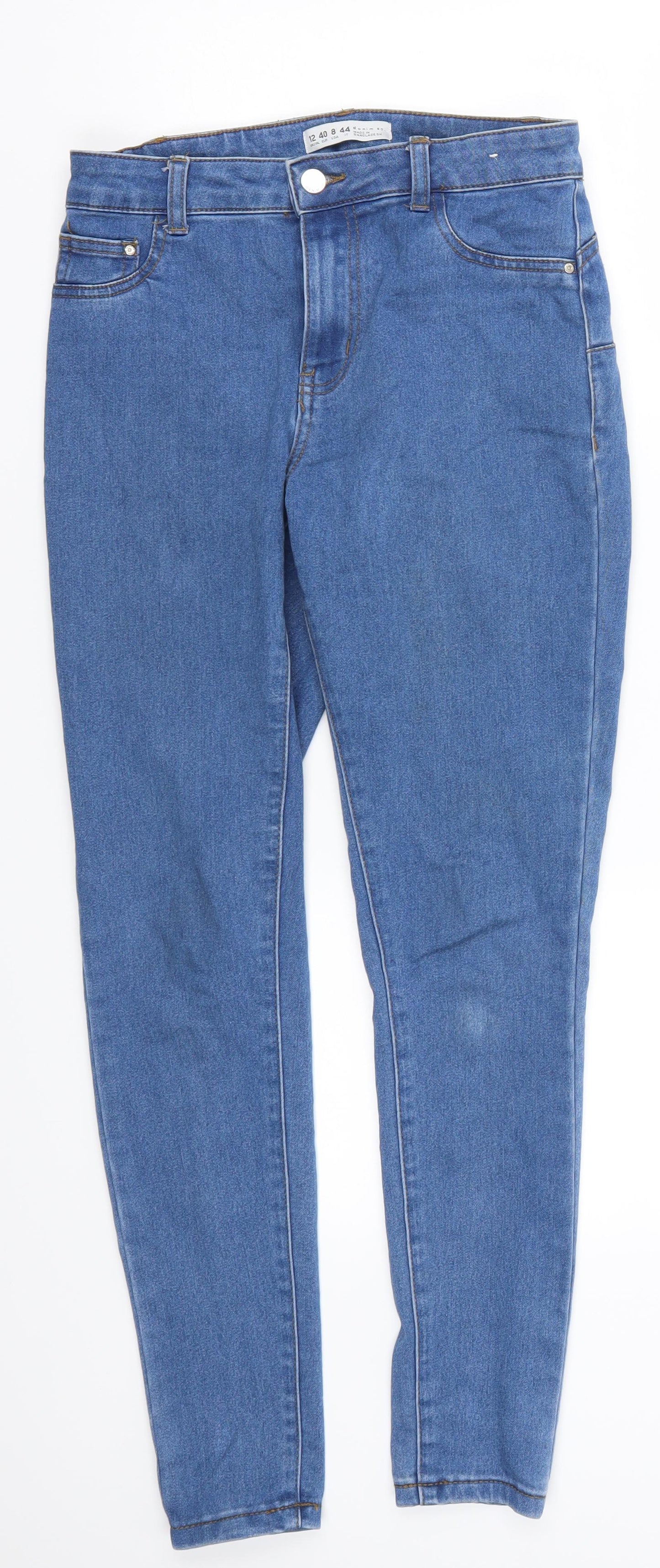Denim Co Womens Blue  Denim Skinny Jeans Size 12 L27 in