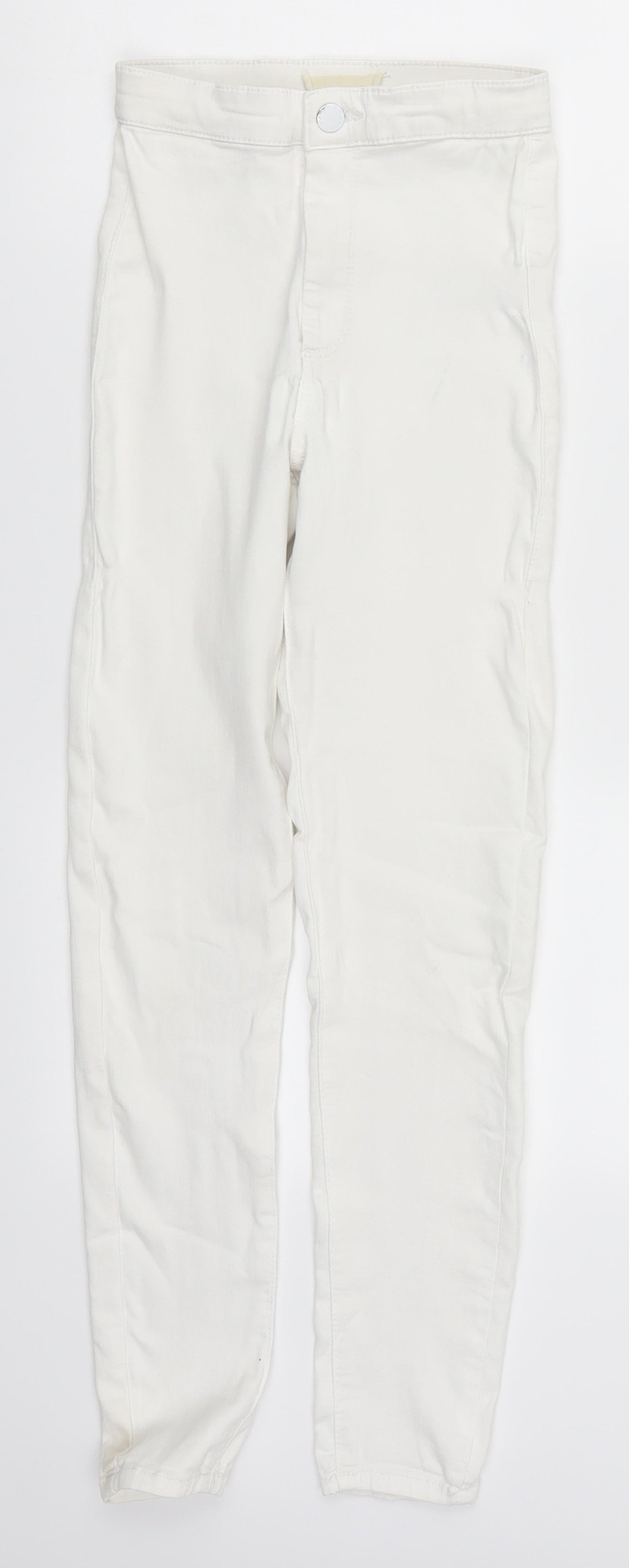 Topshop Womens White  Denim Skinny Jeans Size 25 in L25 in