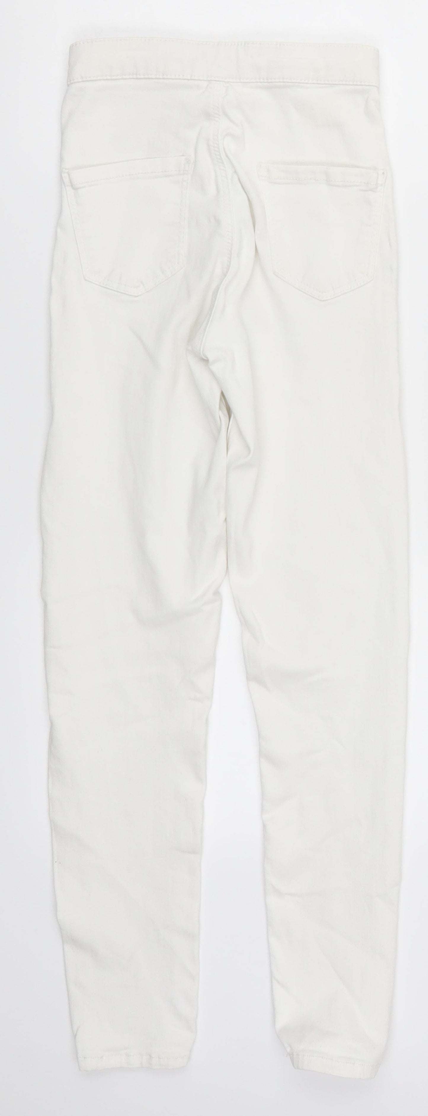 Topshop Womens White  Denim Skinny Jeans Size 25 in L25 in