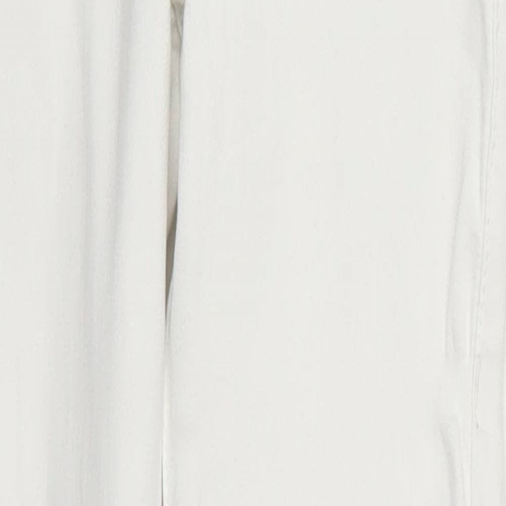 Topshop Womens White  Denim Skinny Jeans Size 25 in L25 in