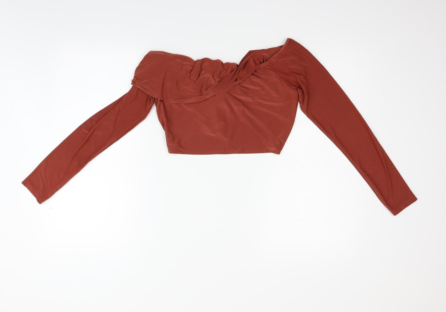 Womens UK Size 12 PRETTYLITTLETHING Red Basic Blouse