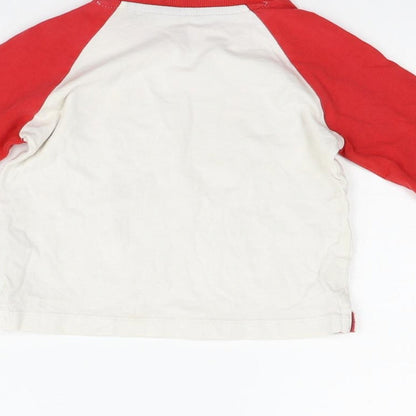 Nutmeg Boys Red   Basic T-Shirt Size 12-18 Months  - santa