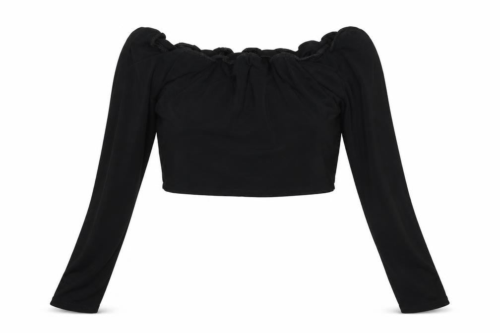 Womens UK Size 12 PRETTYLITTLETHING Black Basic Blouse