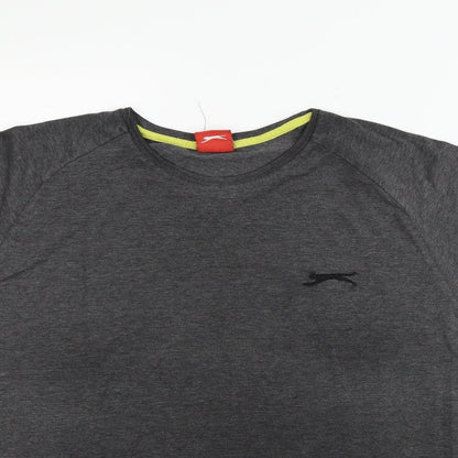 Womens UK Size XL Slazenger Grey Basic T-Shirt