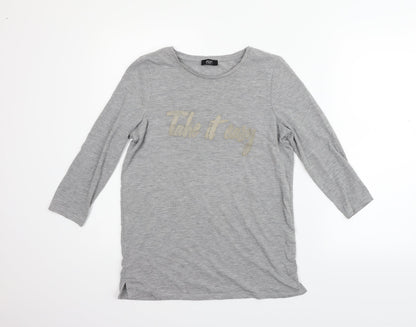 F&F Womens Grey   Basic T-Shirt Size 6