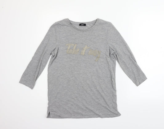 F&F Womens Grey   Basic T-Shirt Size 6