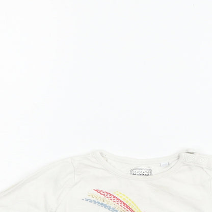 Blue Zoo Boys White   Basic T-Shirt Size 3-6 Months  - STAR