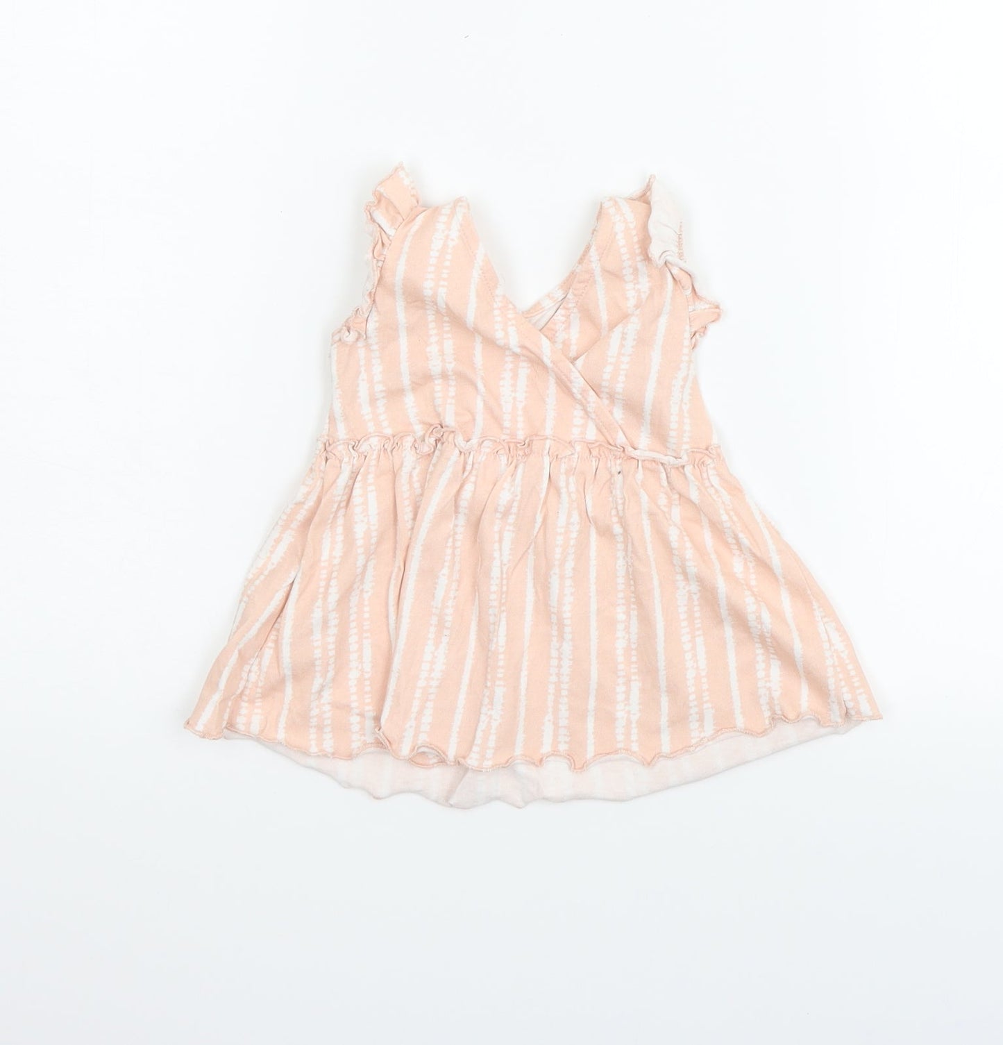 George Girls Orange Polka Dot  Fit & Flare  Size 6-9 Months