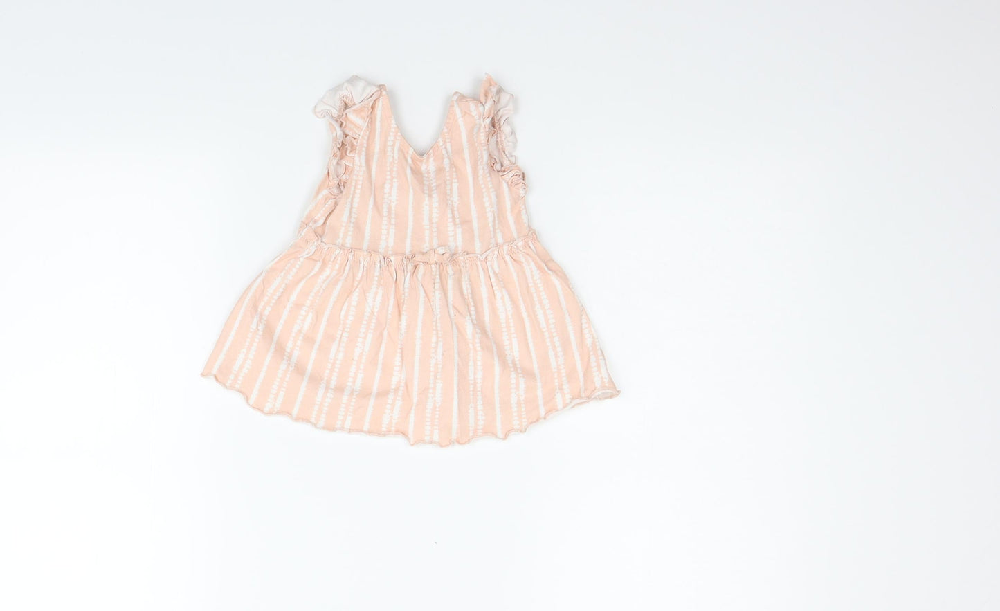 George Girls Orange Polka Dot  Fit & Flare  Size 6-9 Months