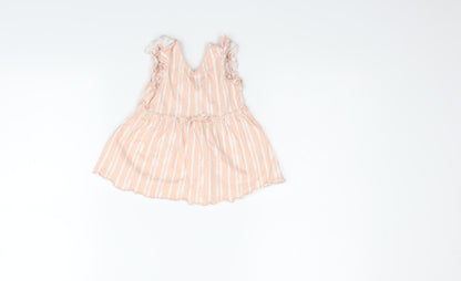 George Girls Orange Polka Dot  Fit & Flare  Size 6-9 Months