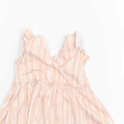 George Girls Orange Polka Dot  Fit & Flare  Size 6-9 Months