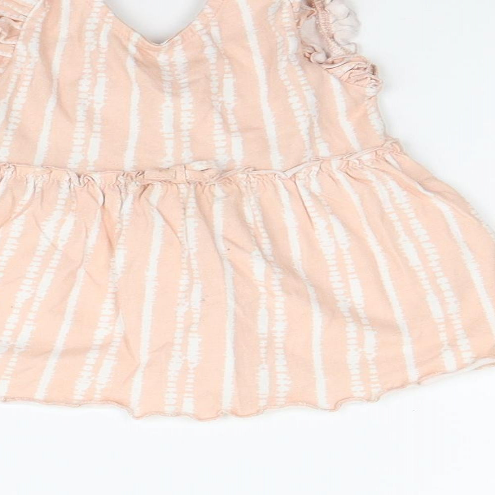 George Girls Orange Polka Dot  Fit & Flare  Size 6-9 Months