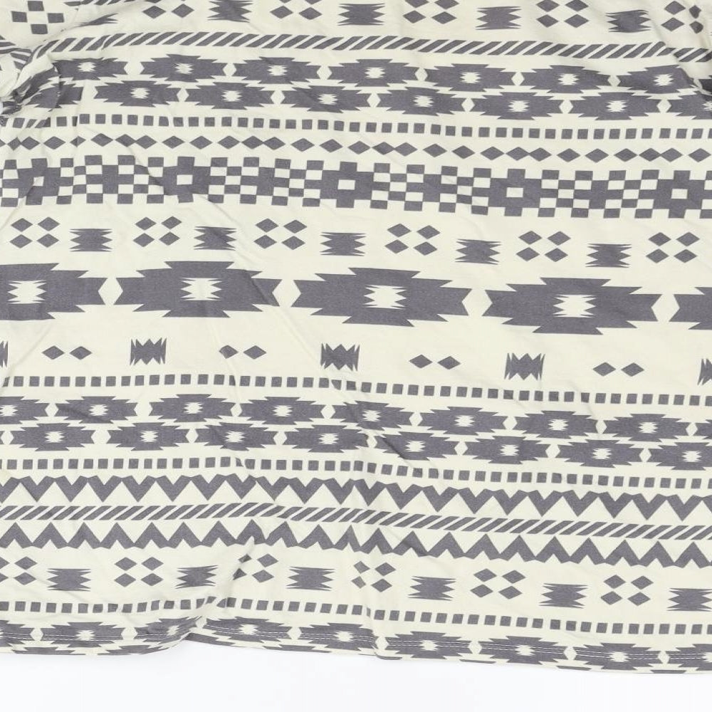 eVIE Womens Beige Geometric  Pullover Jumper Size 8