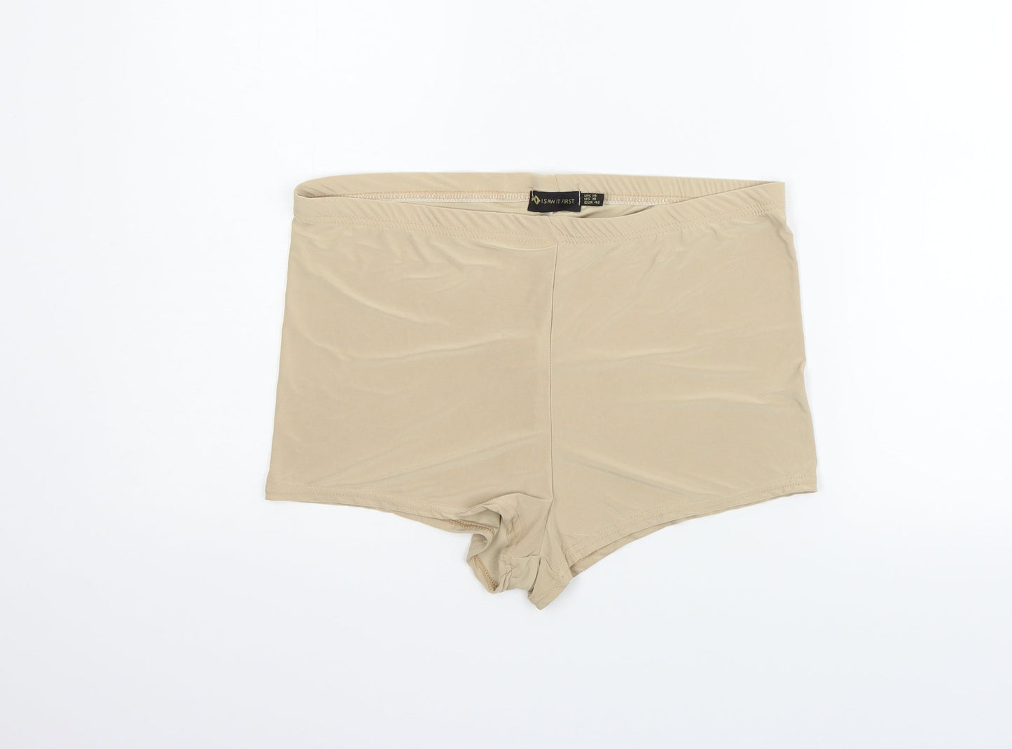I SAW IT FIRST Womens Gold   Sweat Shorts Size 14