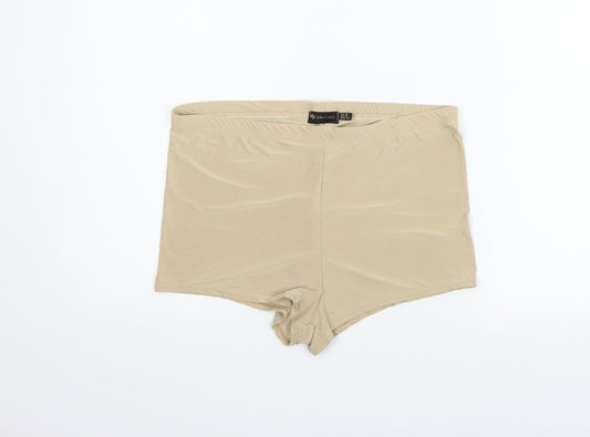 I SAW IT FIRST Womens Gold   Sweat Shorts Size 14