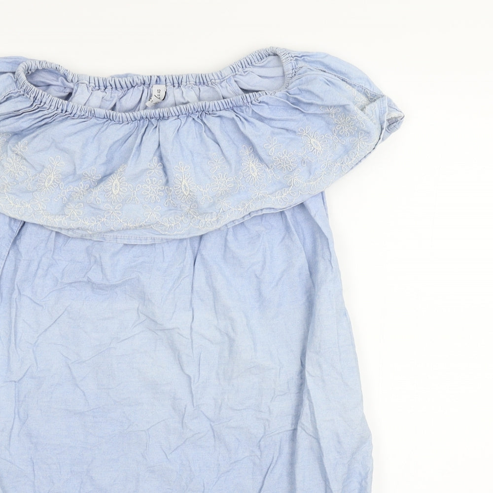 deniem & co Womens Blue   Fit & Flare  Size 12