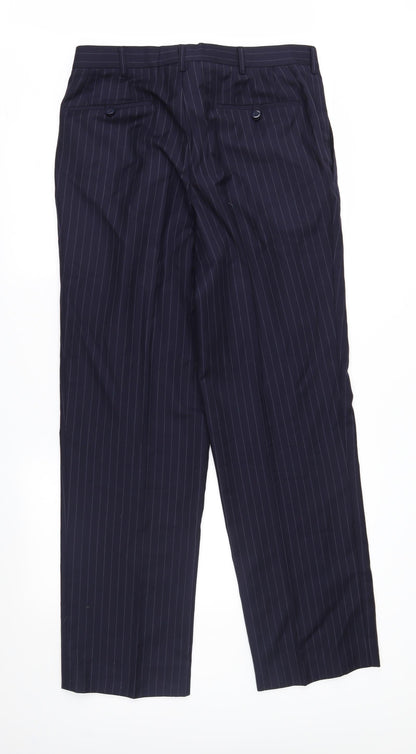 Punjab House Mens Blue Striped  Trousers  Size 36 in L31 in