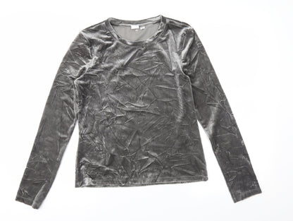 Womens UK Size XS Gap Silver Basic Blouse