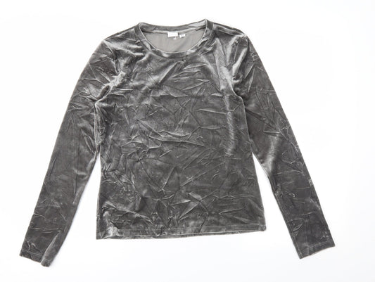 Womens UK Size XS Gap Silver Basic Blouse