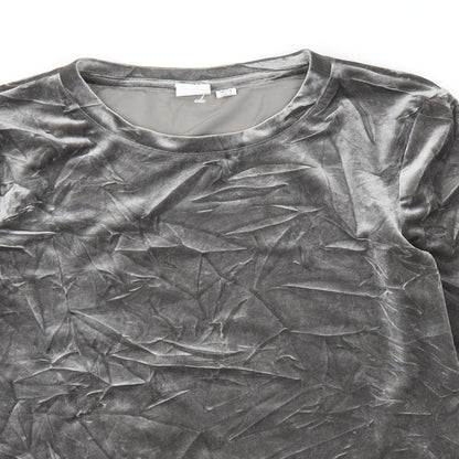 Womens UK Size XS Gap Silver Basic Blouse