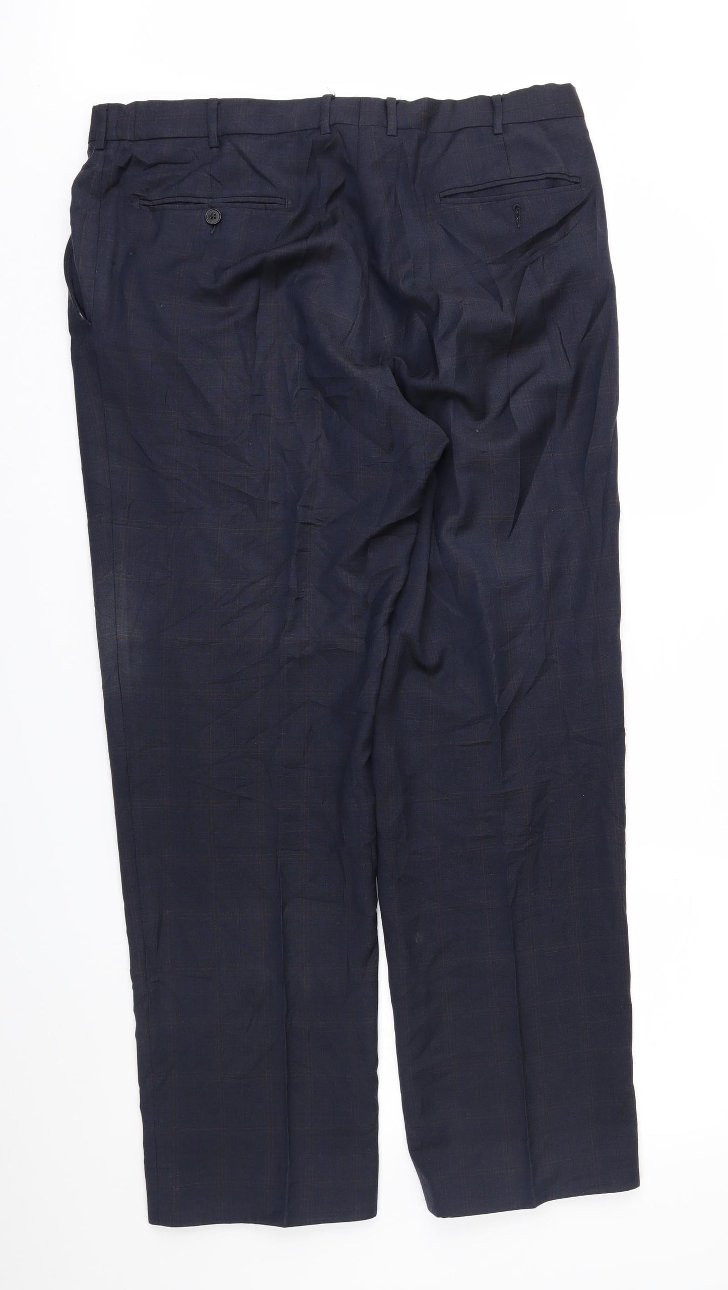 Preworn Mens Blue Check  Trousers  Size 36 in L31 in