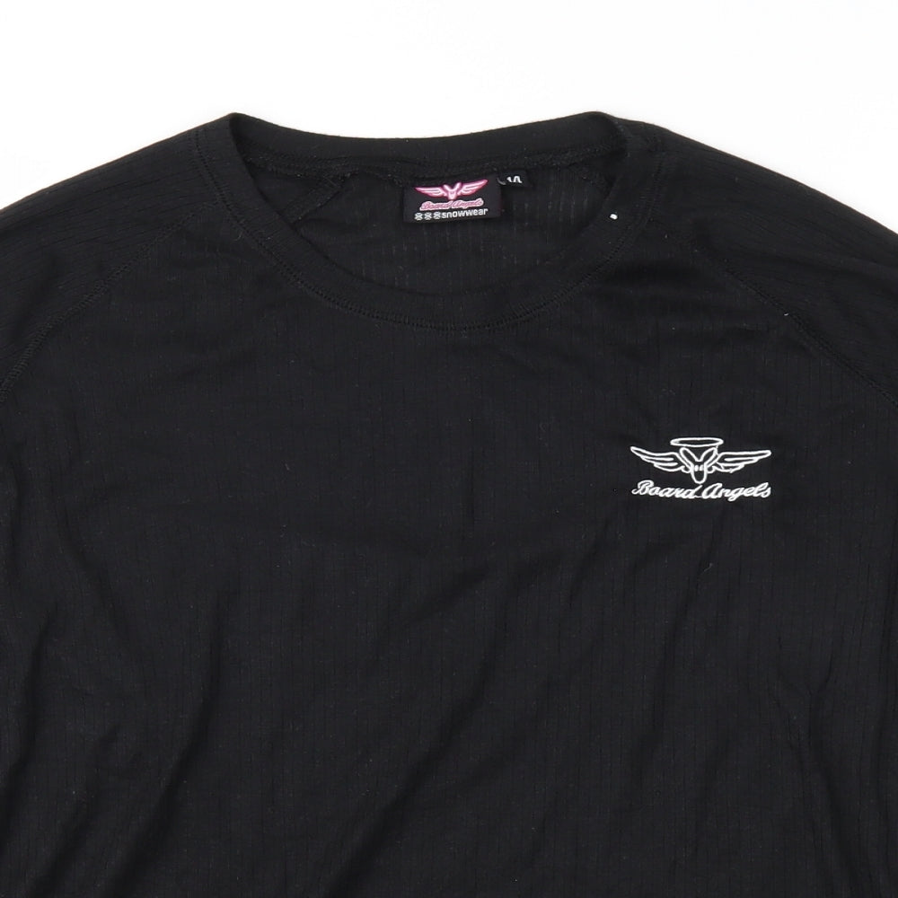 Board Angels Womens Black   Basic T-Shirt Size 14