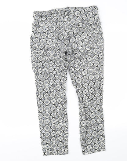 Womens UK Size 30 in H&M Regular Fit Cropped Black Trousers