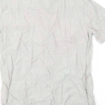 Mens UK Size M Topman Grey  Button-Up Short Sleeve Casual Shirt