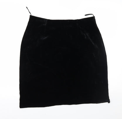 Betty Barclay Womens Black  Velour Straight & Pencil Skirt Size 36 in