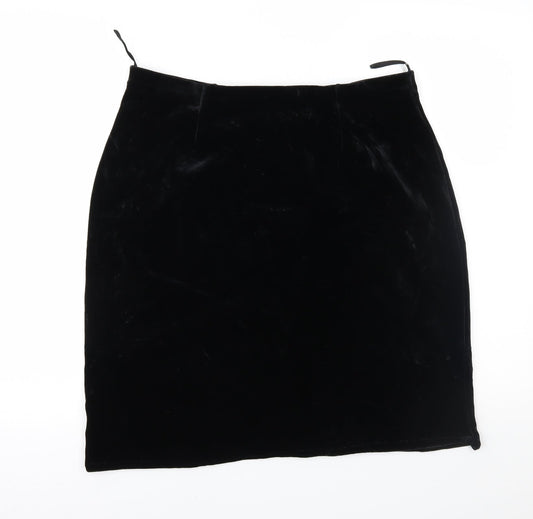 Betty Barclay Womens Black  Velour Straight & Pencil Skirt Size 36 in