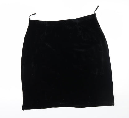Betty Barclay Womens Black  Velour Straight & Pencil Skirt Size 36 in
