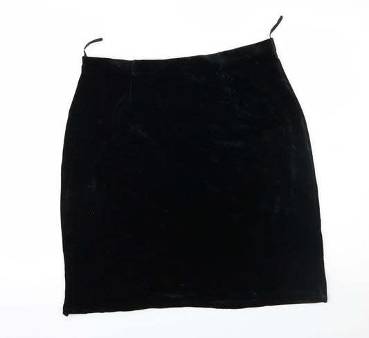 Betty Barclay Womens Black  Velour Straight & Pencil Skirt Size 36 in