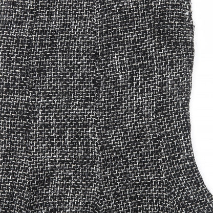 Made in Italy Womens Black Geometric  Trumpet Skirt Size L