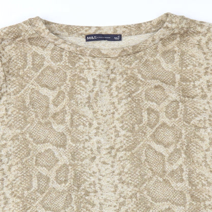 Womens UK Size 16 Marks and Spencer Brown Basic Blouse