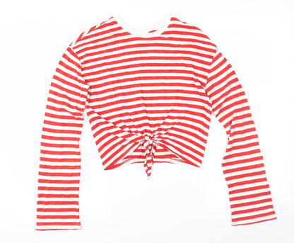 Womens UK Size XS Divided Red Basic T-Shirt