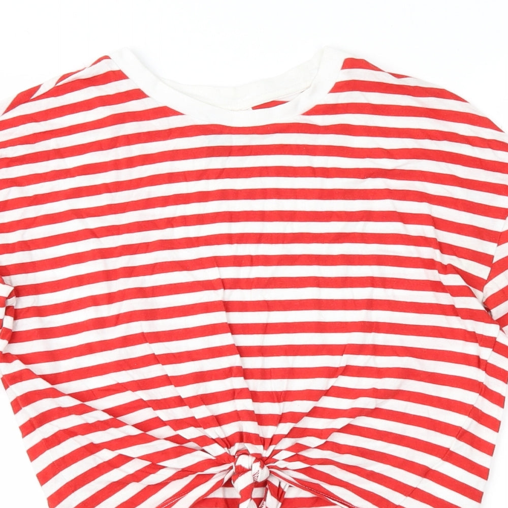 Womens UK Size XS Divided Red Basic T-Shirt