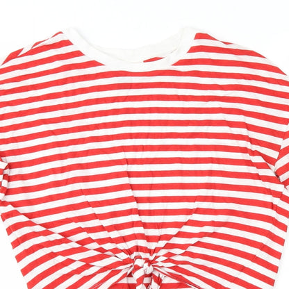 Womens UK Size XS Divided Red Basic T-Shirt